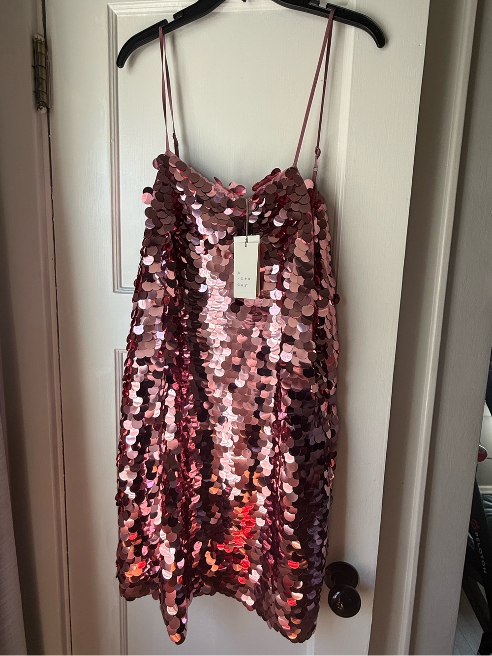 a new day NWT Sparkly Pink Sequin Slip Dress Size XL